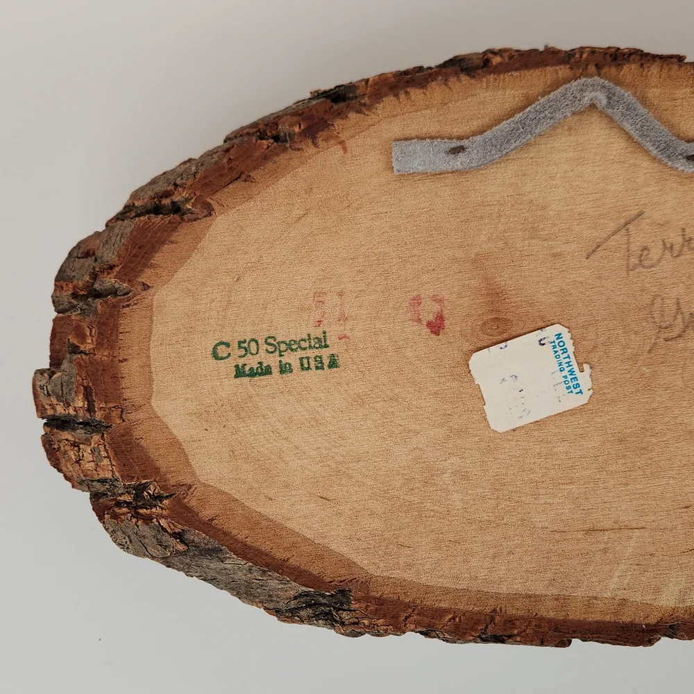 Wisconsin Dells scene on natural wood From 1983!